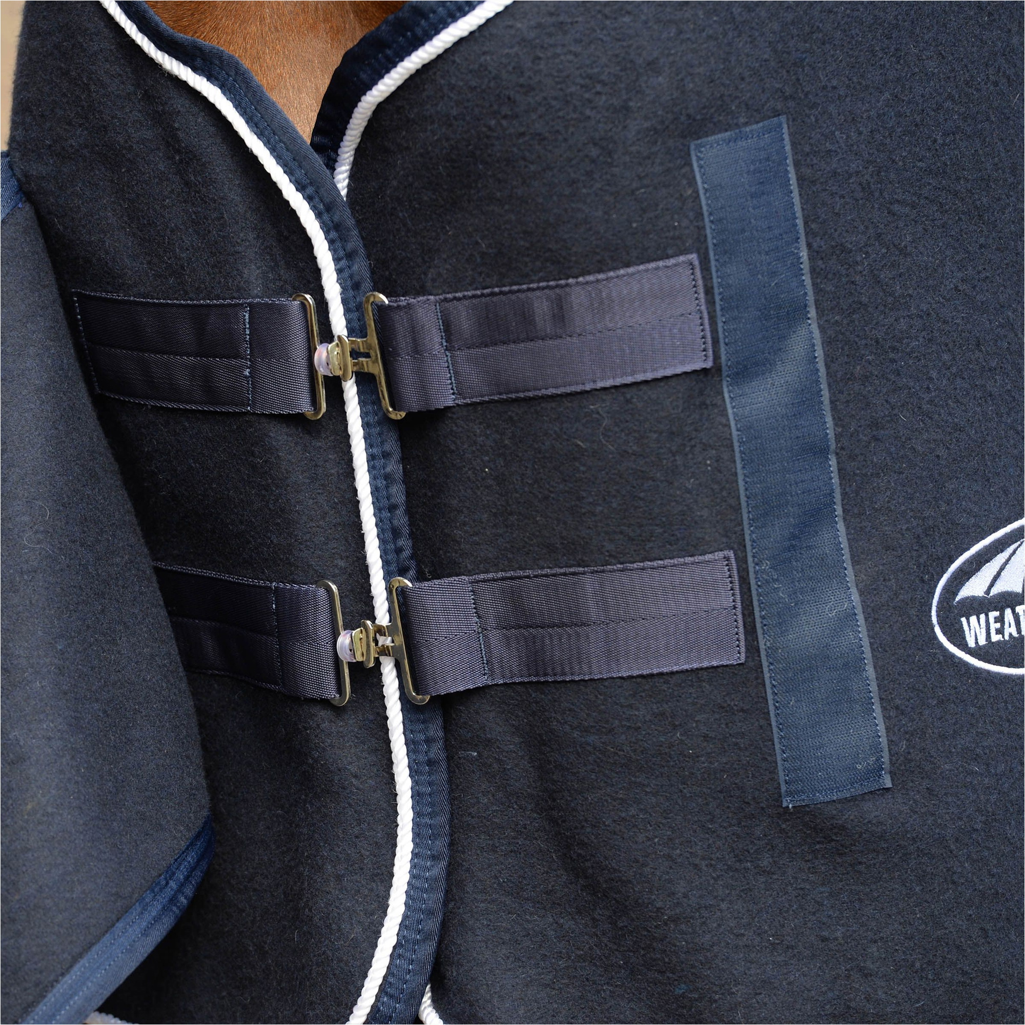Weatherbeeta Laine Show Sheet Avec Panneau De Poitrine Col De Neck Standard Fleece Couverture 10115800 - Navy